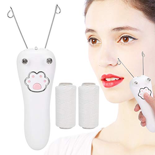 Electric Facial Hair Remover, Usb Charging Electric Cotton Hair Removal Machine Device Epilator For For Body Facial(White)