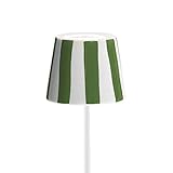 Zafferano Schutzhülle aus Keramik für Poldina Lampe Made in Italy – Lampenschirmabdeckung von Hand verziert (grüne Streifen)
