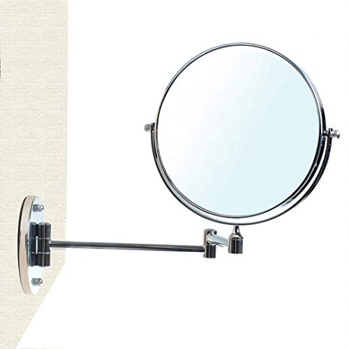 HIMRY Designed Kosmetik Spiegel/Kosmetikspiegel, 8 inch, 360° drehbar. 2 Spiegel: normal und 7 - Fach Vergrößerung, 17,5 cm ø, verchromten, KXD3107-7x