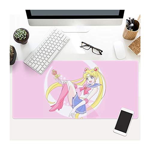 ACG2S Gaming Mauspad | Schreibtischunterlage | 900x400mm |Anime-Mausunterlage Schreibtischunterlage | Wasserdicht | rutschfest | Matte für Computer, PC und Laptop Sailor Moon-9