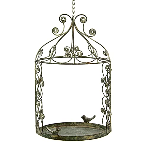 Blümelhuber Vintage Deko Vogelkäfig zum Hängen - Vogel Käfig Shabby Chic Kerzenhalter hängend - Romantische Landhausstil Deko