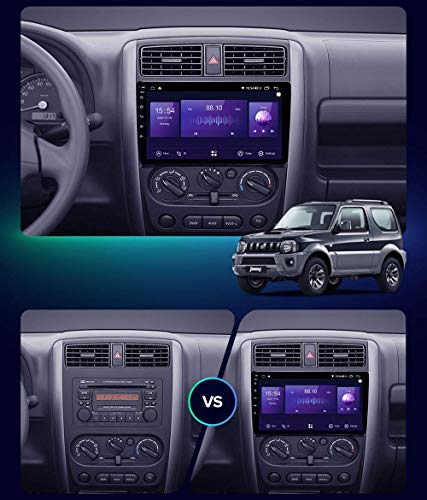 QBWZ Android 10.0 Autoradio, Radio für Suzuki Jimny 3 2005-2019 GPS-Navigation 9-Zoll-Headunit MP5 Multimedia Player Videoempfänger mit 4G / 5G WiFi DSP RDS Carplay