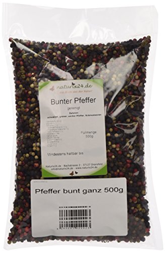 Naturix24 Bunter Pfeffer ganz – Beutel, 2er Pack (2 x 500 g)