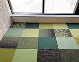 Teppichfliesen Shades of. by Interface | Selbstliegend Bodenfliesen Teppich | 50x50 cm | Pro Karton 16 Stück = 4m2 (Green)
