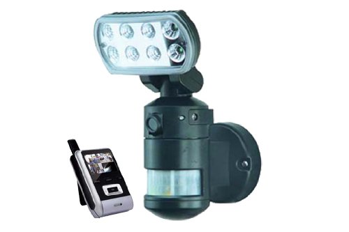 Media Express Wandleuchte (LED) für Außen (IP44) mit Bewegungsmelder, Dämmerung, Ausgang Video und die Programmierbare Funktionen; mit Empfänger 711 C (kann verwalten bis 4 Lampen)
