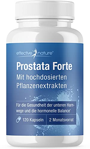 Prostata Forte - hochdosierte Pflanzenextrakte für Ihn, Mit Sägepalmenextrakt, Mit wertvollen Vitaminen und Mineralstoffen, 120 vegane Kapseln