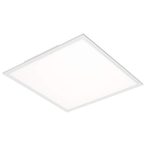 Briloner Leuchten Deckenleuchte-Panel, LED, Wohnzimmer-Lampe, Deckenlampe, Deckenstrahler, 38W, quadratisch, weiß, 59.5 cm
