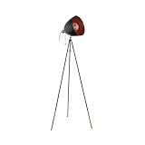 EGLO Dreibein Stehlampe Chester, 1 flammige Vintage Stehleuchte, Standleuchte aus Stahl, Farbe: Schwarz, kupfer, Fassung: E27, inkl. Zugschalter
