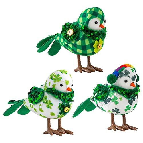 LOSOO Kuscheltier Zum St. Patricks Day, 3 STÜCKE Cuddly Grünes Kleeblatt Bird Soft Plush Ornamente Für Water Party Party Und St. Patrick's Day.