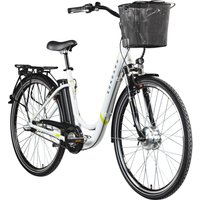 Zündapp E Damenrad 700c E-Bike Pedelec Z510 Citybike Elektrofahrrad 28" Fahrrad (weiß/grün, 48 cm)