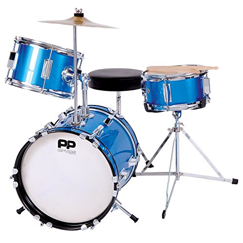 Performance Percussion PP101BL PP Drums Kinder Schlagzeug-Set (3 Stücke) blau-metallic
