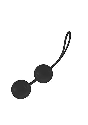 JOYDIVISION Joyballs Trend-DUO Black, Originale Liebeskugeln in tief-schwarz, Beckenbodentrainings-Kugeln aus Silikomed