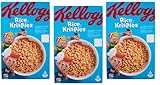 3x Kellogg's Rice Krispies Puffreis Mit Vitaminen und Mineralstoffen 340g Packung Cereal als Frühstück oder Snack zwischendurch