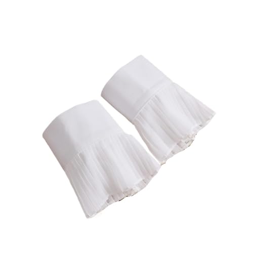 1 Paar gefälschte Manschetten, abnehmbare elastische Manschetten, Damen-Spitzen-Handgelenkmanschetten, plissiertes Hochzeitskleid-Zubehör (Color : Colour32-10 (1), Size : One size)
