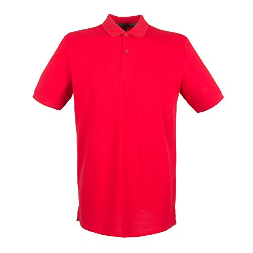 Henbury Herren Pique Polo-Shirt (4XL) (Signalrot)