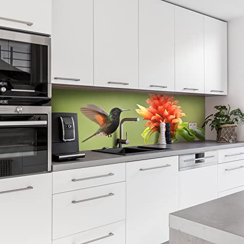 Dedeco Küchenrückwand Motiv: Tierwelt V1, 3mm Acrylglas Plexiglas als Spritzschutz für die Küchenwand Wandschutz Dekowand wasserfest, 3D-Effekt, alle Untergründe, 220 x 60 cm