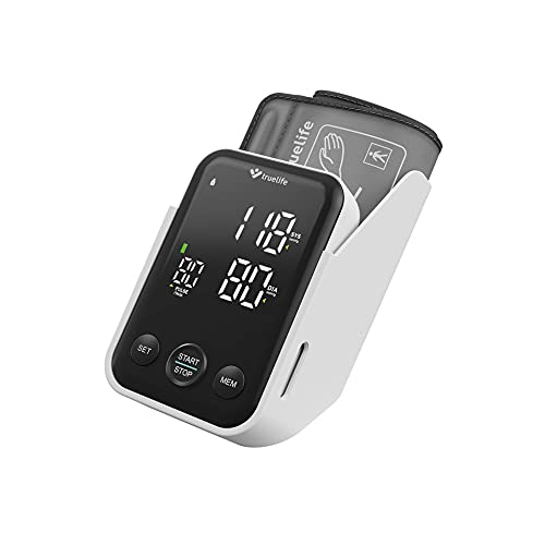 TrueLife Pulse B-Vision Oberarm-Blutdruckmessgerät ohne Kabel mit LED-Display, Bewegungsanzeige, Speicher für 2× 120 Messungen, WHO Ampel-Farbskala, Zwei Betriebsarten