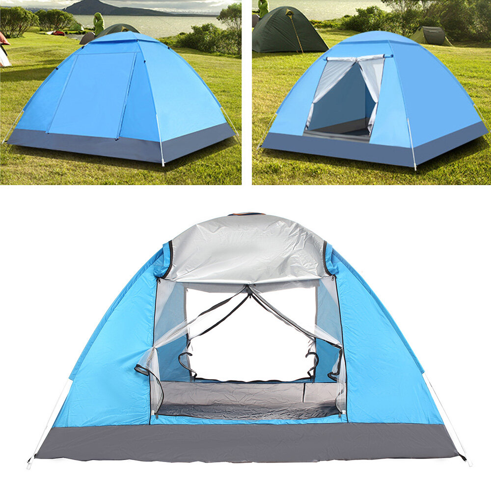 IPRee® Vollautomatisches Campingzelt für 3-4 Personen mit 2 Türen, wasserdicht, winddicht, UV-Schutz, Sonnenschutz-Überd