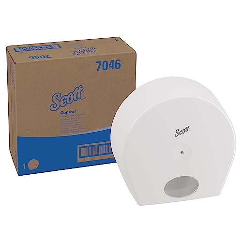 Scott Control Toilettenpapier-Spender 7046 – 1 x Spender für Toilettenpapier-Rollen, weiß