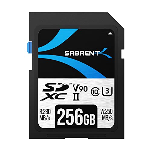 Sabrent Rocket v90 256GB SD UHS-II Speicherkarte R280MB/s W250MB/s (SD-TL90-256GB)