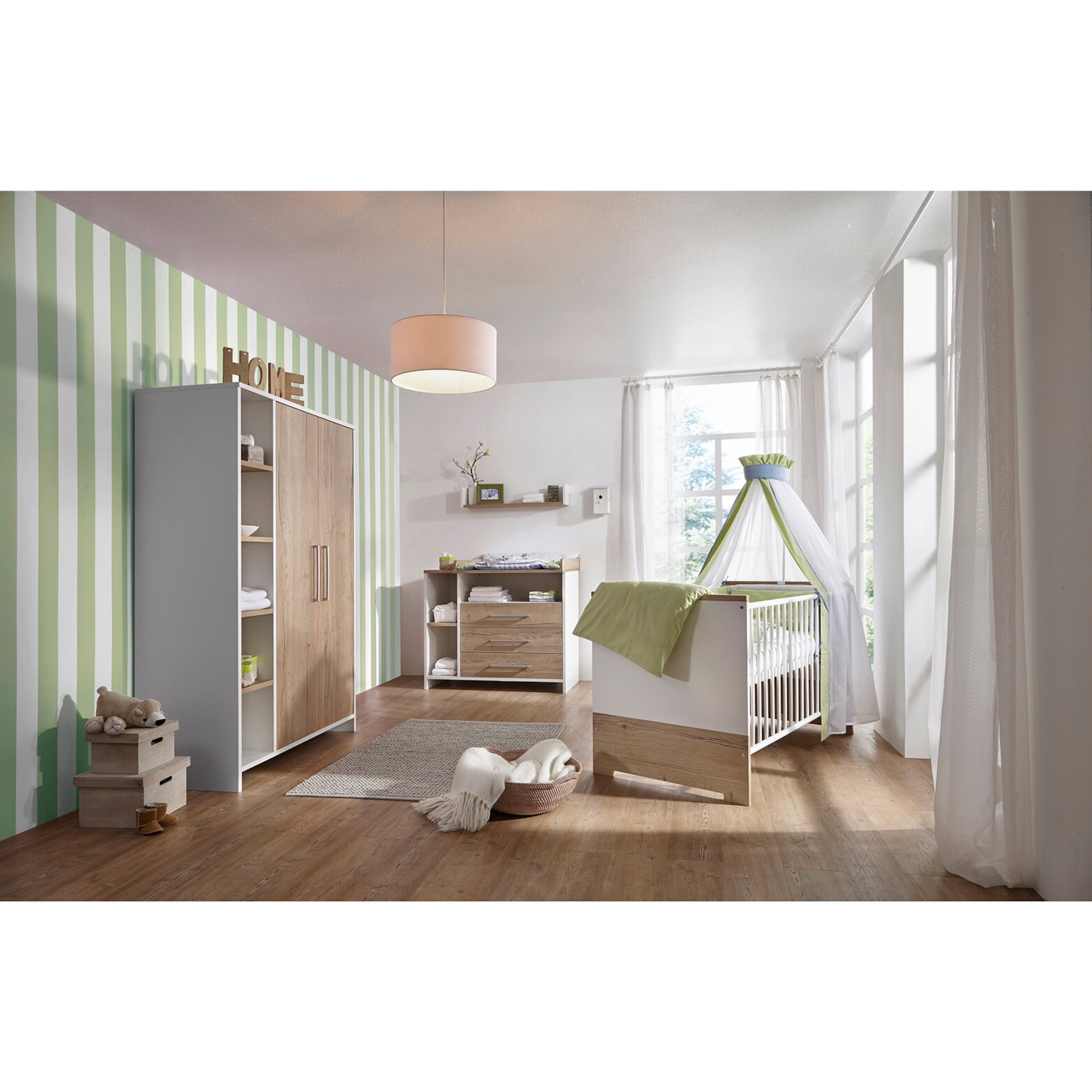 Schardt 3-tlg. Babyzimmer Eco Plus mit 2-türigem Kleiderschrank