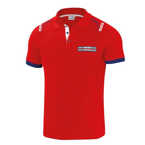 Sparco Unisex Martini Racing Poloshirt, rot, L