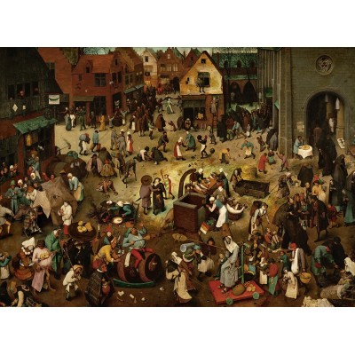 Grafika Brueghel Pieter - Der Kampf zwischen Karneval und Fasten, 1559 4000 Teile Puzzle Grafika-02995-P