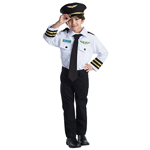 Dress Up America Airline Pilot Rollenspiel Kostüm für Kinder von 3-6 Jahren