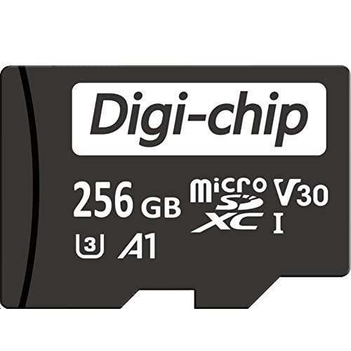 256 GB Micro-SD-Speicherkarte für Realme 7, 8, 9, 10 Pro & 5G Class 10 UHS-1 U3 MicroSDXC 256 GB Digi-Chip High Speed 90 MB/s V30 Speicherkarte