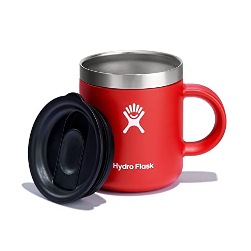 Hydro Flask Reise-Kaffeetasse 177ml (6oz), Edelstahl und Vakuum isoliert mit Einpressdeckel, schwarz