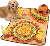 KRixi Schnüffelmatte für Hunde, Futtermatte, Schnüffelgraben Leckerli-Matte, interaktives Hunde-Puzzle-Spielzeug für Stressabbau und langsames Fressen, fördert natürliche Futtersuche, 80 x 60 cm,