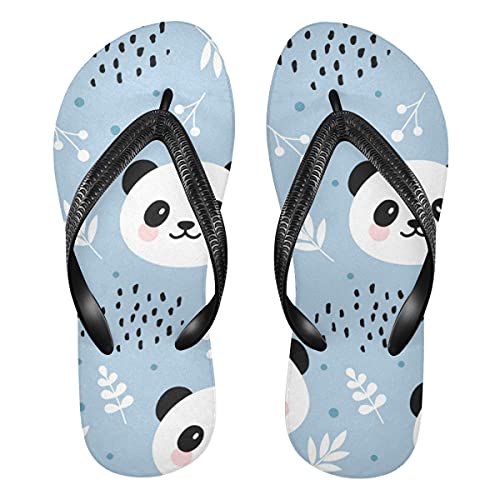 Tier Panda Kopf Muster Damen Flip Flops Unisex Erwachsene Flip Flops Zehensteg Flip Flop Größe XS Sommer Sandale für Herren, - mehrfarbig - Größe: 36.5/39 EU