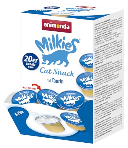 animonda Milkies Active, Katzenmilch portioniert, 4 x 20 Cups à 15 g