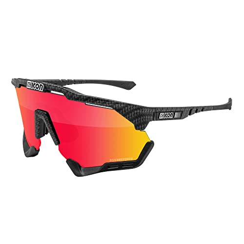 SCICON Sports Unisex AEROSHADE XL (Multimirror Red/Carbon Matt) Sport Performance Sonnenbrille