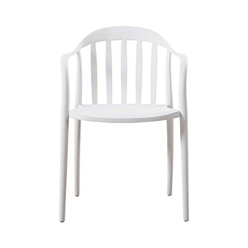 ZONS 4 Stück Zion Stuhl PP weiß stapelbar - außen oder innen