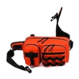 Yfenglhiry Tackles Hüfttaschen, große Kapazität, multifunktional, mehrschichtig, wasserdicht, für Camping, Angeln, Camping, Orange