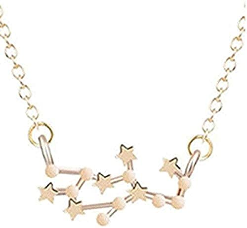 Halskette Astrologie Sternzeichen Anhänger Halskette Frauen Konstellation Horoskop Jungfrau Löwe Kette Halskette Mädchen Geburtstagsgeschenk