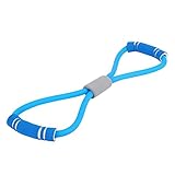 Zhihao Yoga Gymnastik Widerstand Gummi 8 Wort Expander Brustmuskeltraining Seil Gummi Fitness-Übung Fitness-Gummiband blau