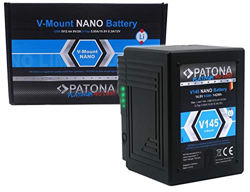 PATONA Platinum - Nano V145 V-Mount Akku (142Wh) mit D-Tap und USB