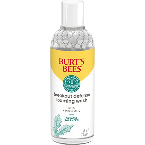 Burt's Bees Gesichtsreinigung, BHA Breakout Defense Cleanser für alle Hauttypen, Washes Away Impurities & Excess Gesichtsöl, mit Prebiotic, 28 ml.