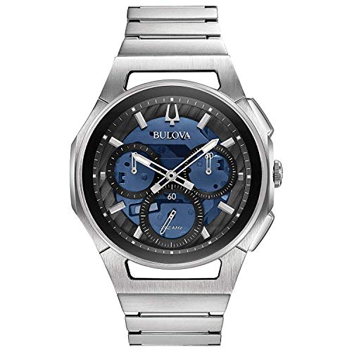Bulova Herren Chronograph Quarz Uhr mit Edelstahl Armband 96A205