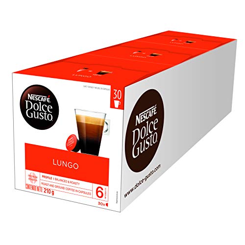 Nescafé Dolce Gusto Caffè Lungo Vorratsbox, 3er Set, Kaffee, Kaffeekapseln, 3 x 30 Kapseln