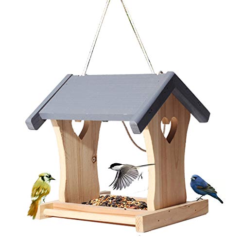 Vogelfutterstation für den Garten: Hängendes, wetterfestes Wildvogelhaus zur Anziehung von Papageien, Spatzen und mehr – einfach zu reinigen und nachzufüllen