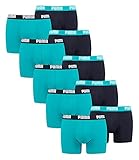 PUMA Herren Boxershorts Unterhosen 521015001 10er Pack, Farbe:796 - Aqua/Blue, Bekleidungsgröße:XL