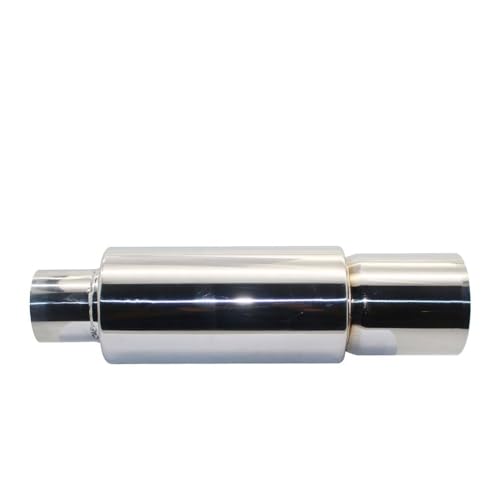 Auto Auspuff Endrohr Auto-Auspuffrohr-Schalldämpfer-Endrohr Universal-Edelstahlschnittstelle 51MM 57MM 63 Mm Abgassystemende Auspuff (Color : 007 Silver 57mm)