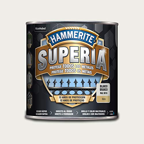 Hammerite Superia Wasserschutzlack, matt, 2,5 l, Weiß