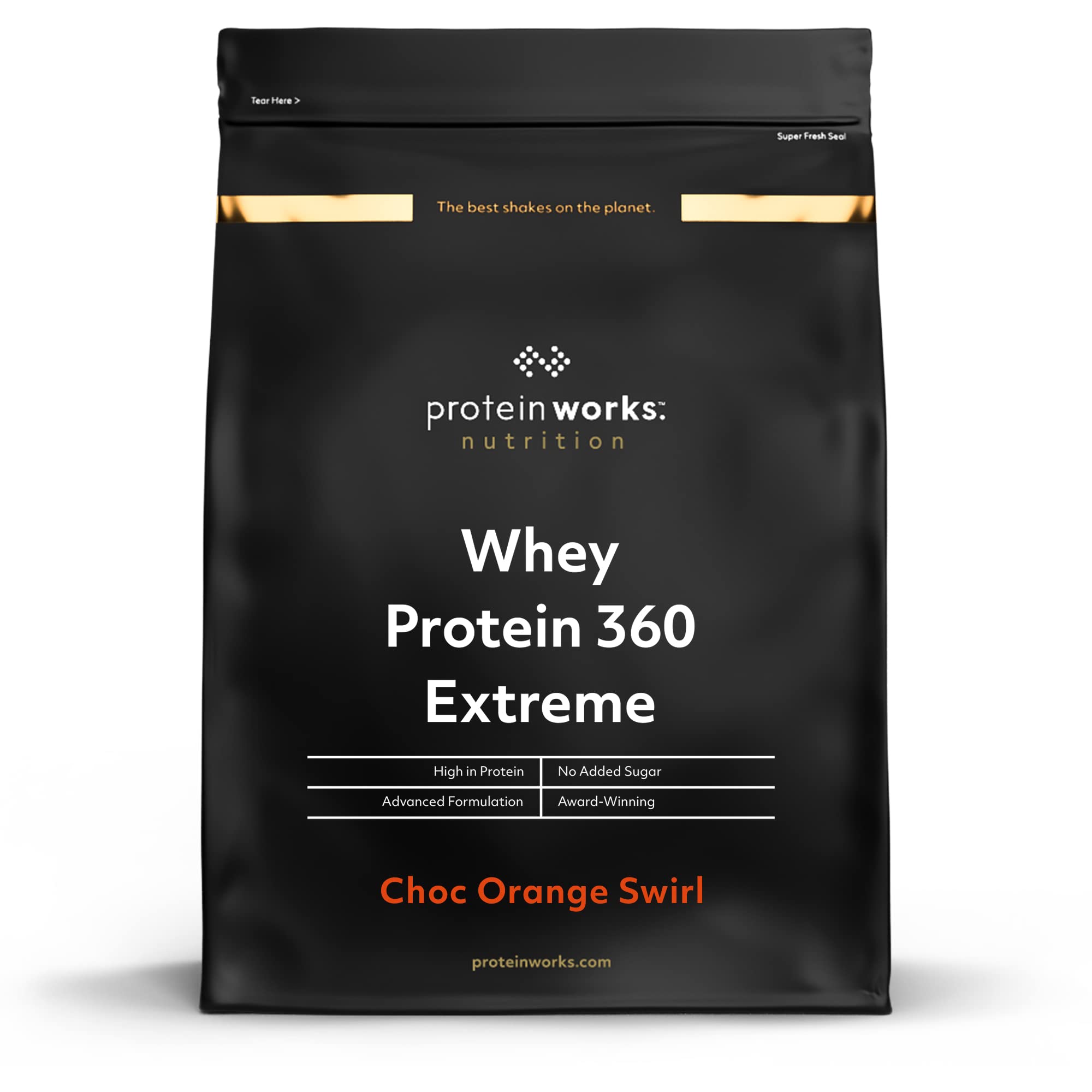 Protein Works Whey Protein 360 Extreme | Premium Protein | Schoko-Orangen-Strudel | Zugefügt BCAA & Glutamin| 2.4kg