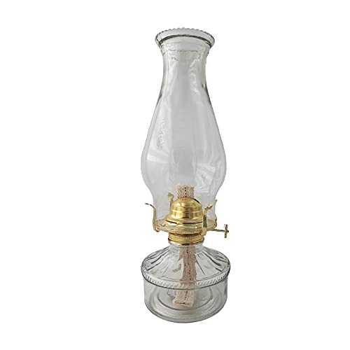 amanigo Öl-Lampe Glas Kerosin Laterne – Große klassische Öllampe für den Innenbereich