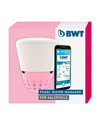 BWT Pearl Water Manager SALZ | Optimiert für alle Salzwasserpools | Smarte Poolboje zur Poolwasserqualitätsanalyse in Echtzeit + Dosierempfehlungen