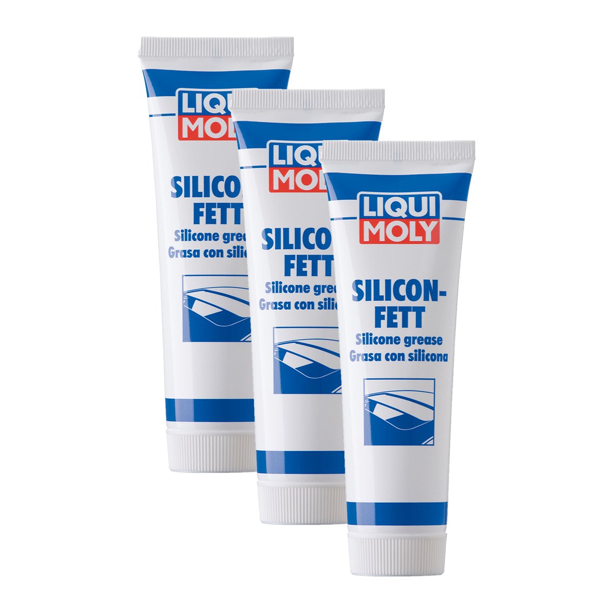 3X LIQUI Moly 3312 Silicon-Fett transparent Silikonfett Paste Schmiermittel 100g